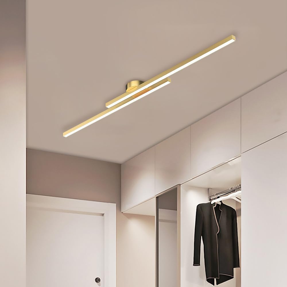 Moderne aluminium semi-opbouw led-plafondlamp