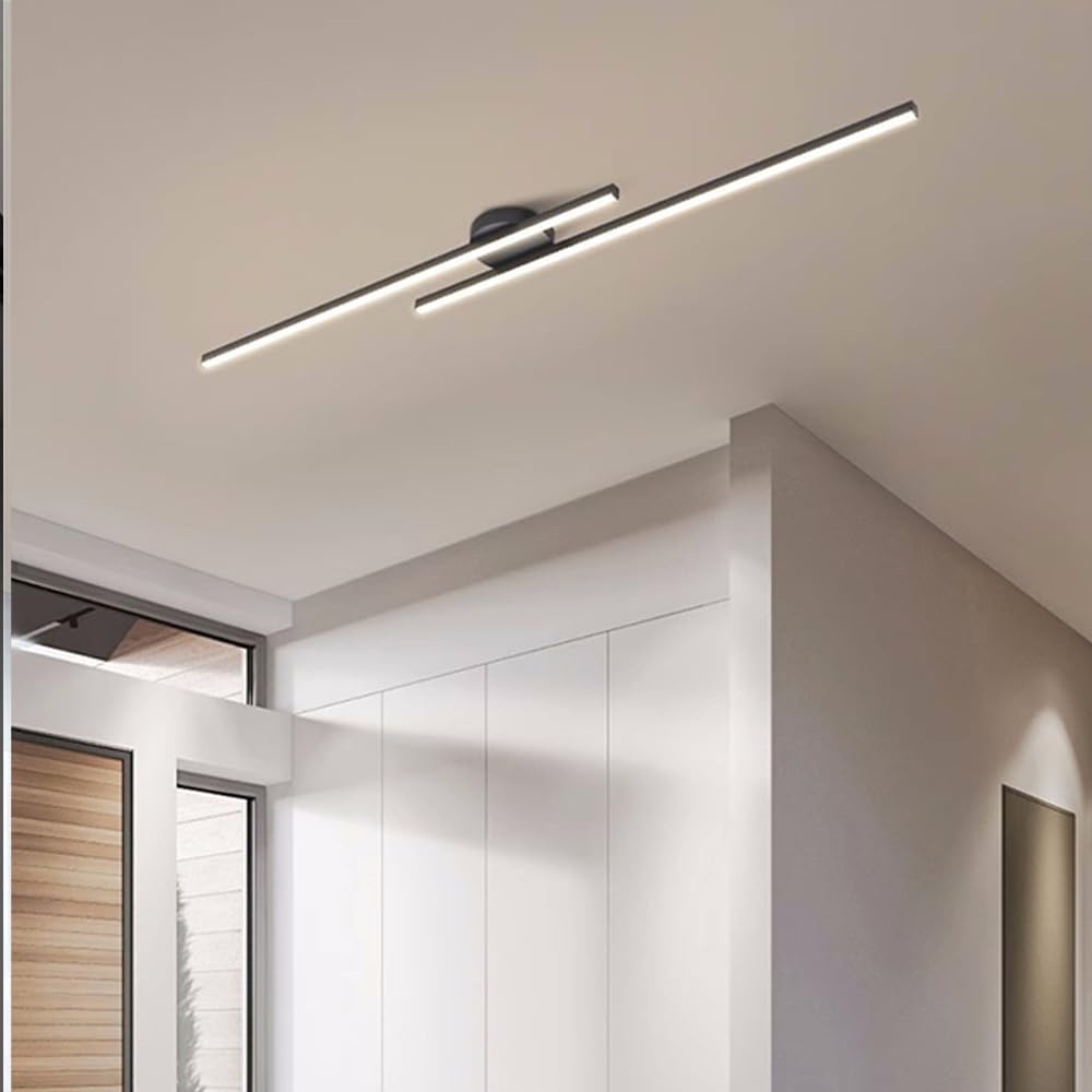 Moderne aluminium semi-opbouw led-plafondlamp