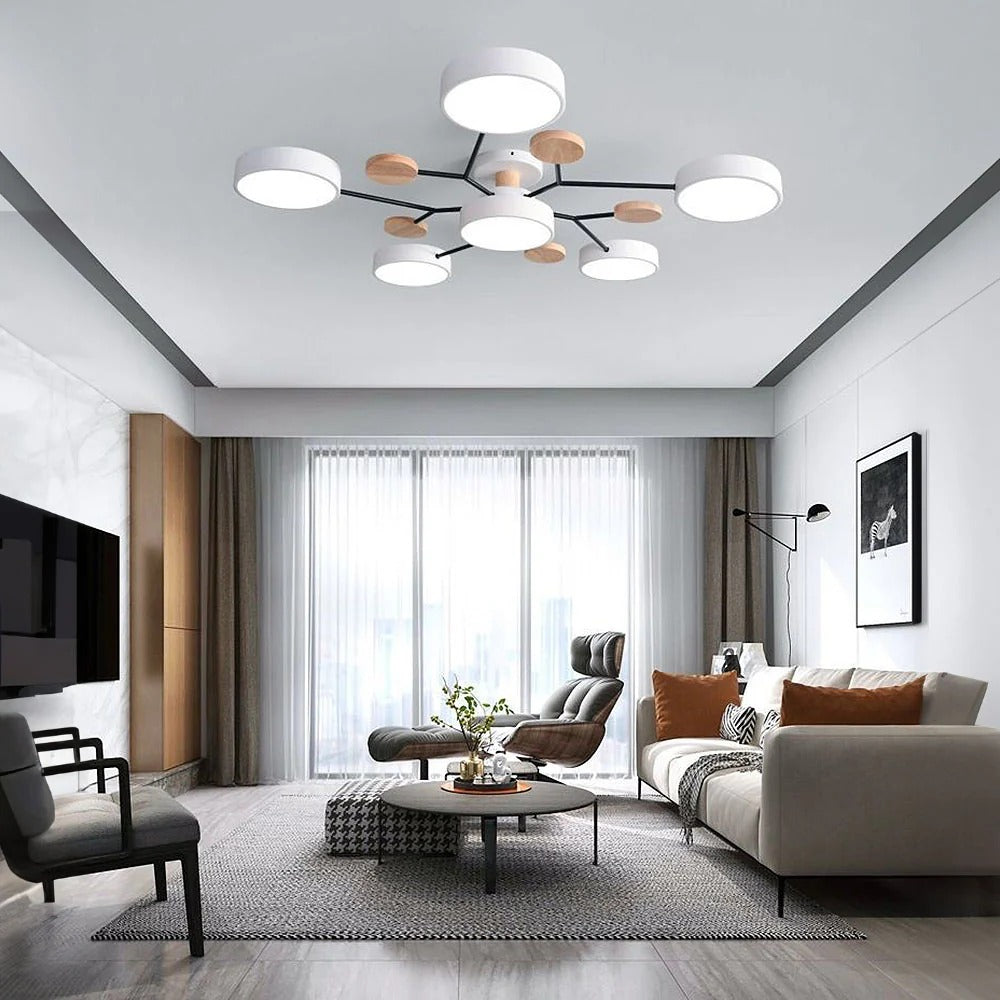 Moderne Halo LED semi-inbouw plafondlamp voor stijlvolle ruimtes