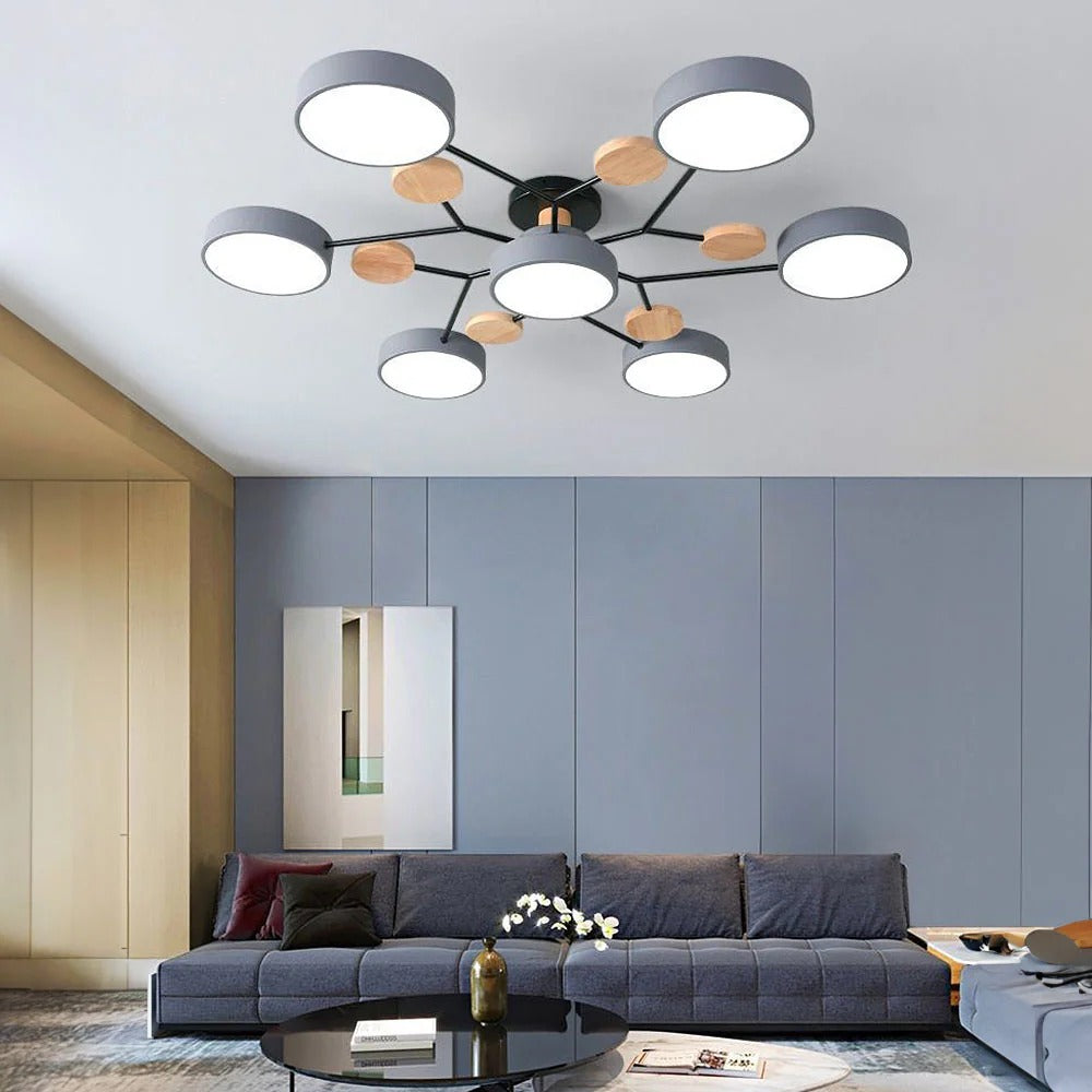 Moderne Halo LED semi-inbouw plafondlamp voor stijlvolle ruimtes
