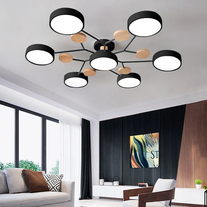 Moderne Halo LED semi-inbouw plafondlamp voor stijlvolle ruimtes