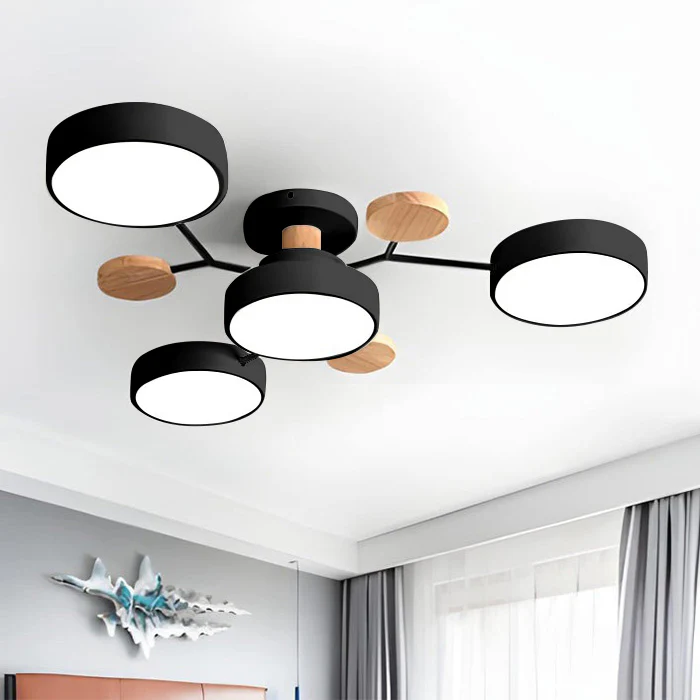Moderne Halo LED semi-inbouw plafondlamp voor stijlvolle ruimtes