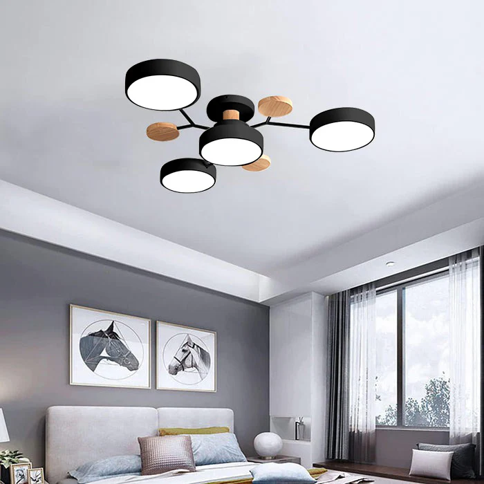 Moderne Halo LED semi-inbouw plafondlamp voor stijlvolle ruimtes
