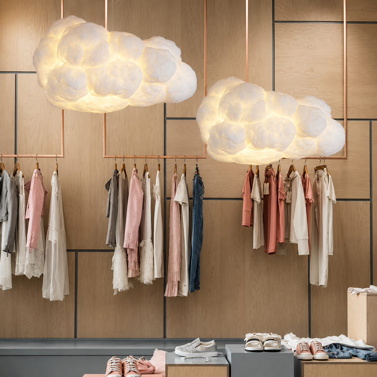 Moderne Hanglamp - Witte Wolk Kroonluchter