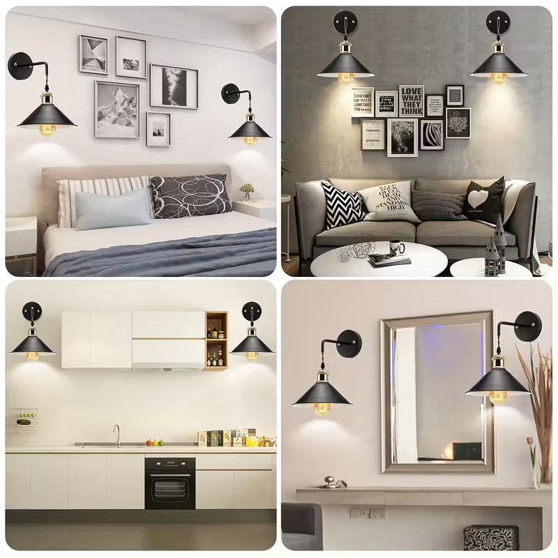 Moderne Metalen Wandlamp | Industriële Wandlamp met Oliegewreven Afwerking