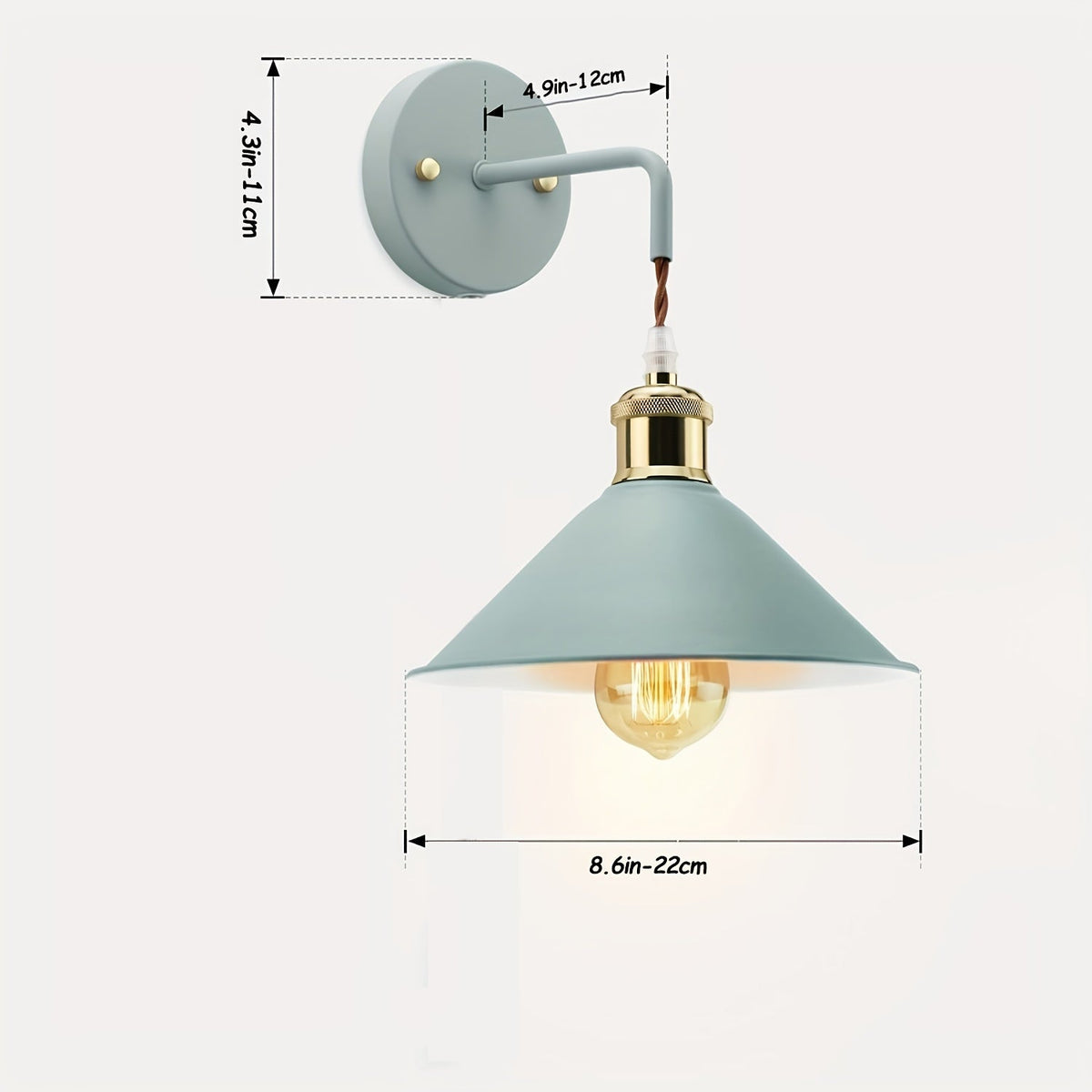 Moderne Metalen Wandlamp | Industriële Wandlamp met Oliegewreven Afwerking