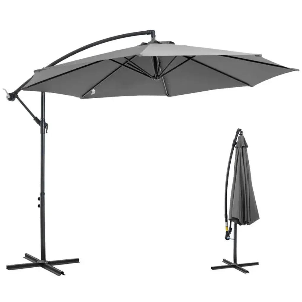 Moderne Outdoor Zon Parasol met Eenvoudig Draaimechanisme