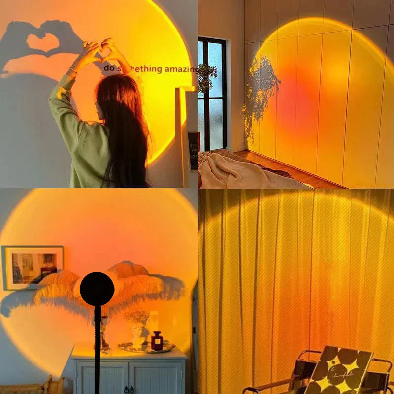 Moderne projectielamp voor ontspanning – creëert een warme sfeer en een uniek lichteffect