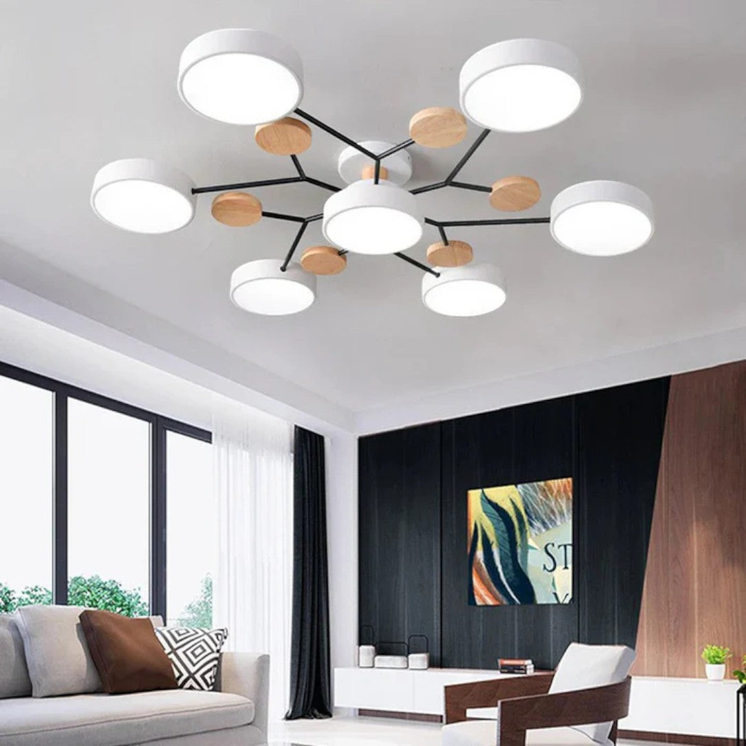 Moderne Ronde LED-Plafondlamp – Krachtige Verlichting met Meerdere Lichtbronnen