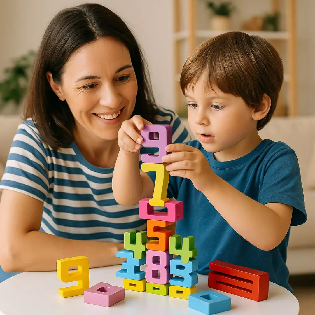 Montessori houten bouwset – Bouwblokken