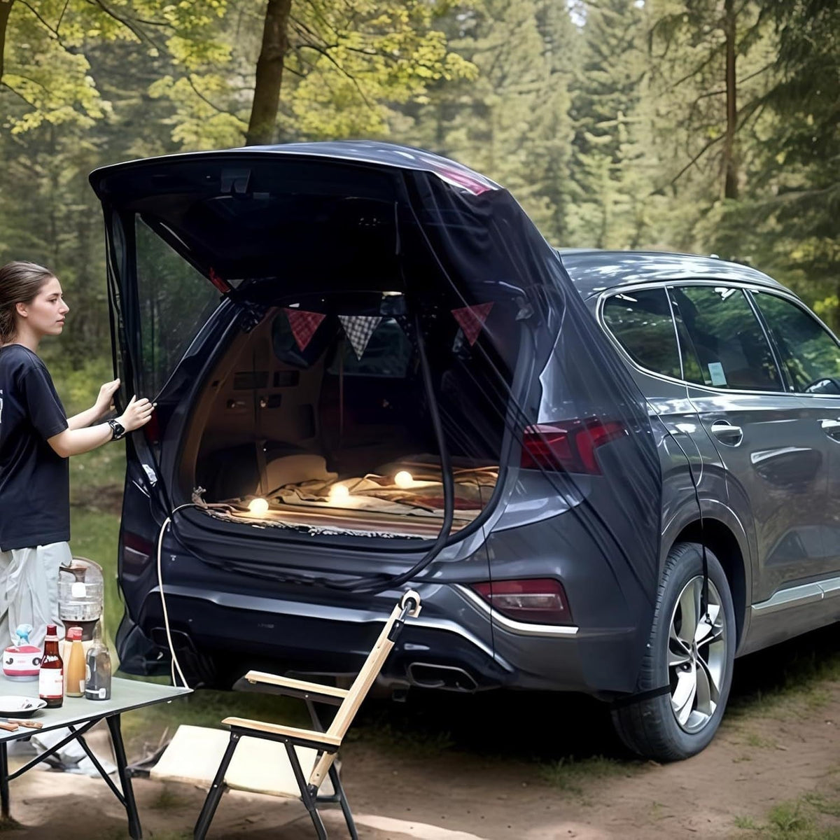 Muggennet voor kofferbak - autocamping