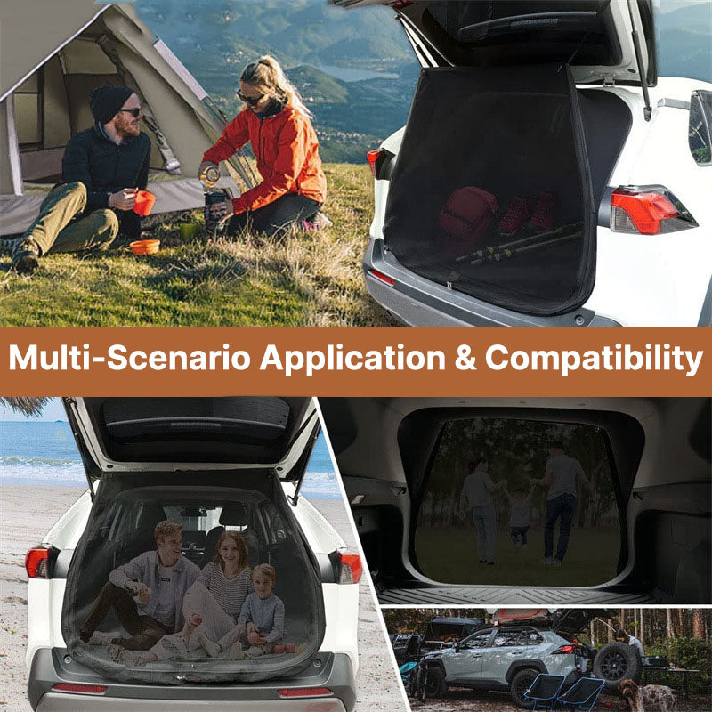 Muggennet voor kofferbak - autocamping