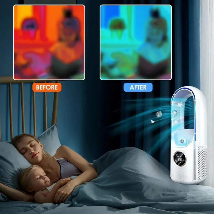 Muisstille bladloze draagbare airconditioner