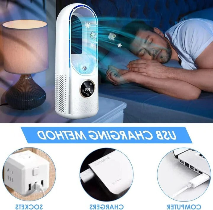 Muisstille bladloze draagbare airconditioner