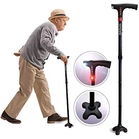Multifunctionele opvouwbare led-wandelstok