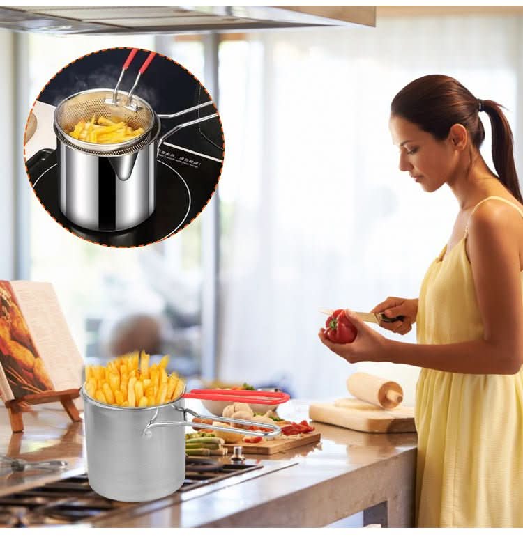 Multifunctionele roestvrijstalen frituurpan