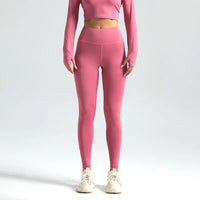 Naadloze sportlegging met hoge taille en push-upeffect voor dames - voor yoga en fitness