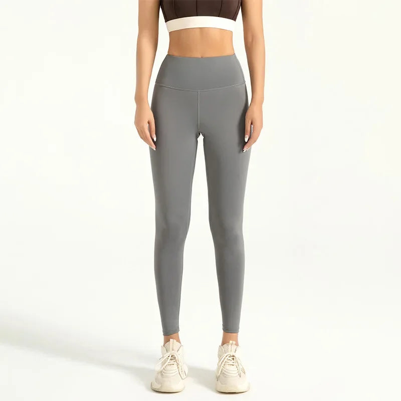 Naadloze sportlegging met hoge taille en push-upeffect voor dames - voor yoga en fitness