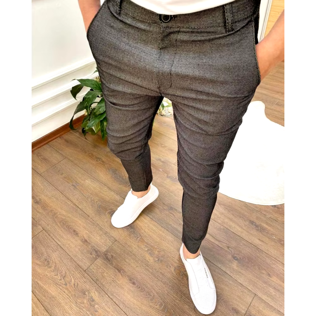 Net Heren Pantalon met Slim Fit