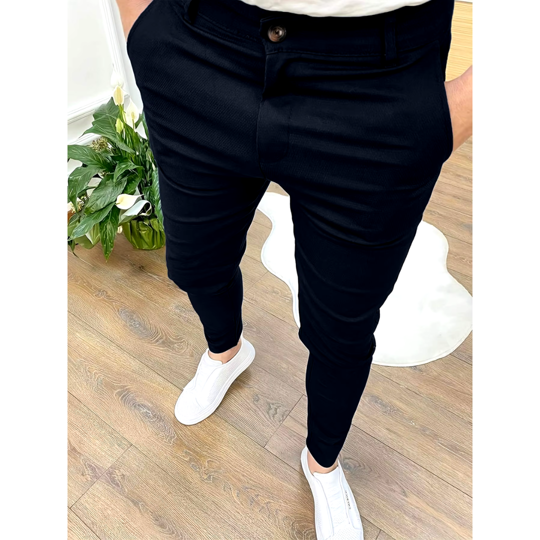 Net Heren Pantalon met Slim Fit