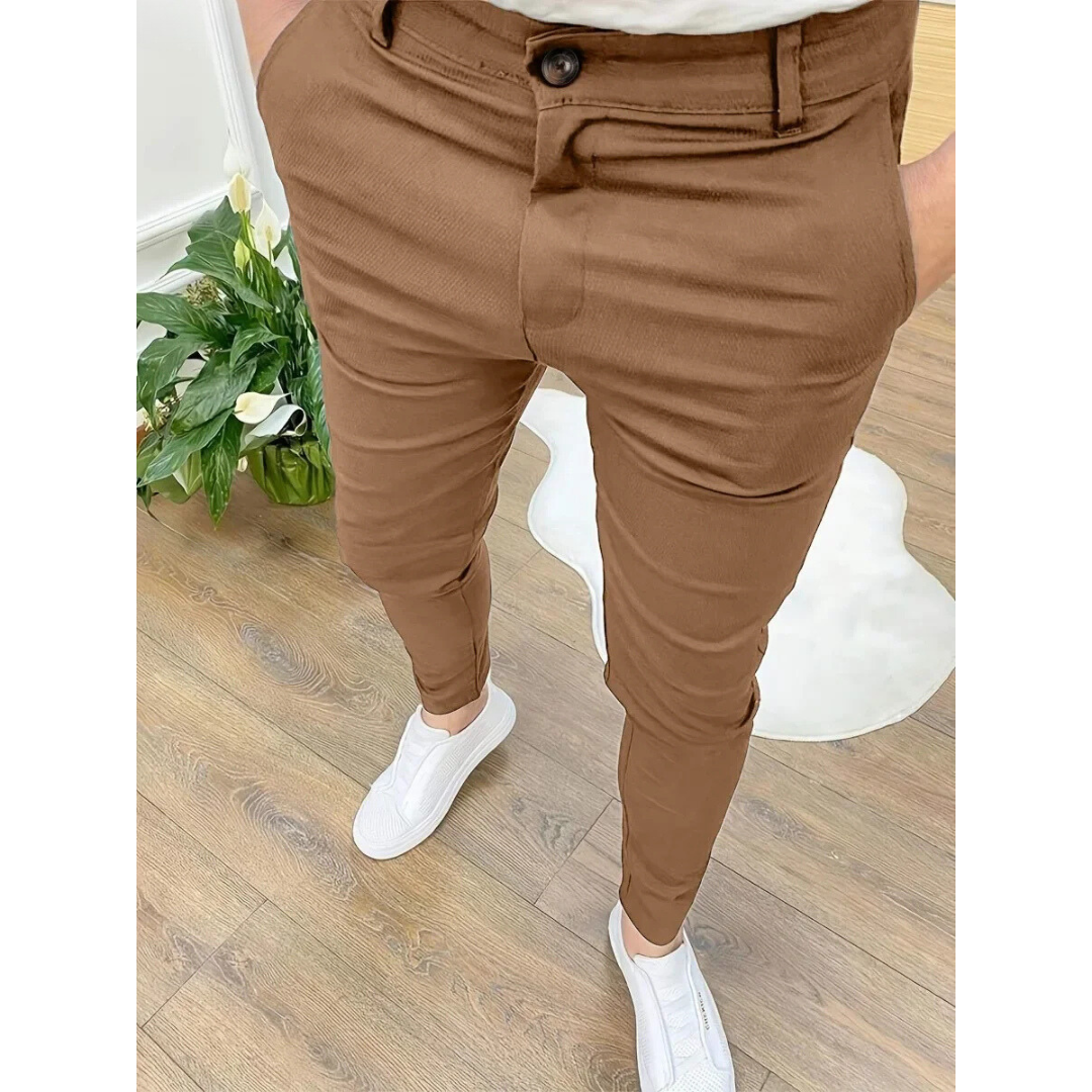 Net Heren Pantalon met Slim Fit