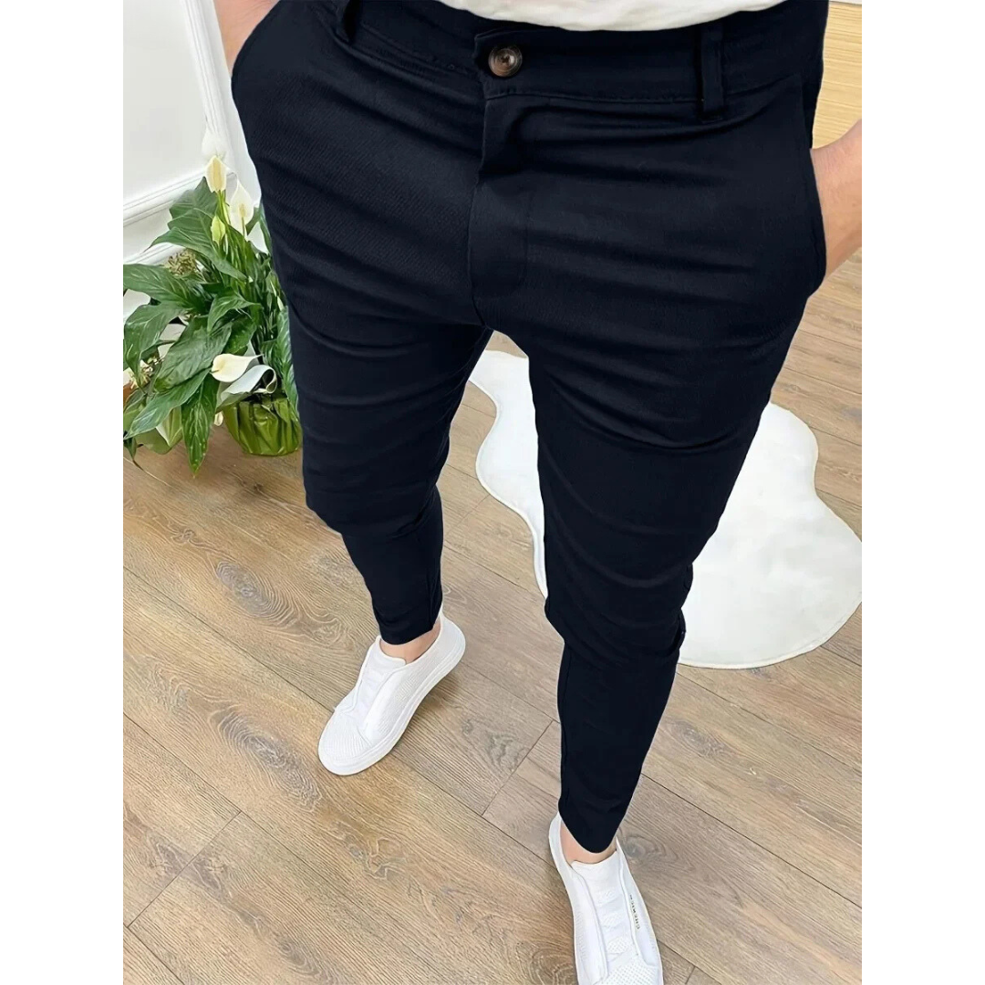 Net Heren Pantalon met Slim Fit