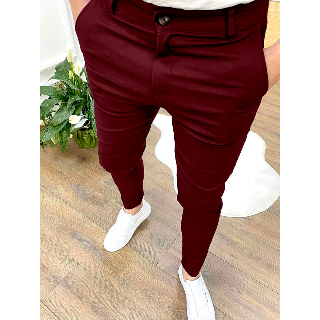 Net Heren Pantalon met Slim Fit