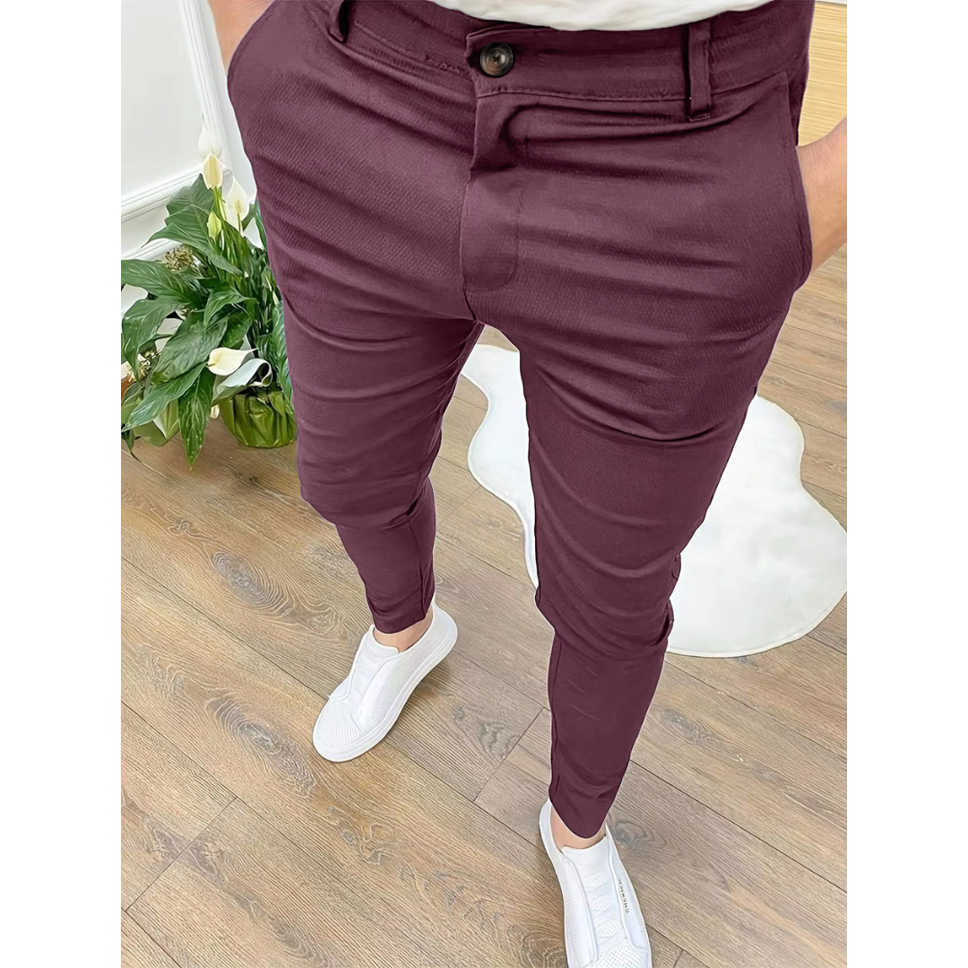 Net Heren Pantalon met Slim Fit
