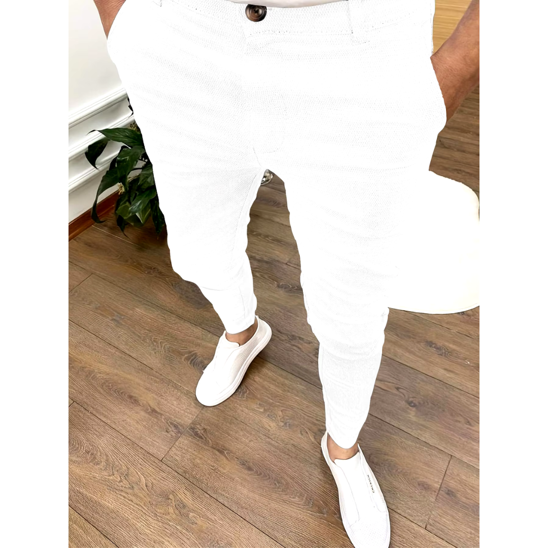 Net Heren Pantalon met Slim Fit