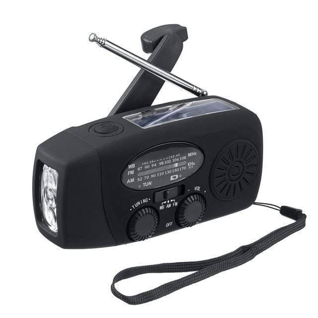 Noodradio met zwengel, zaklamp & powerbank