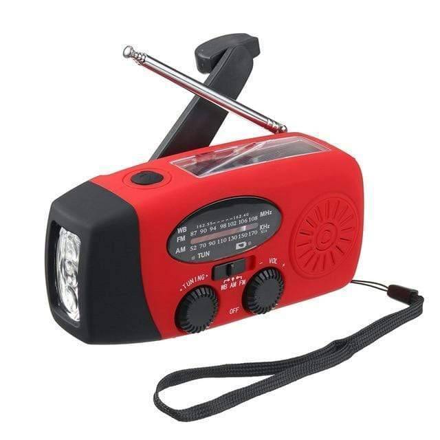 Noodradio met zwengel, zaklamp & powerbank