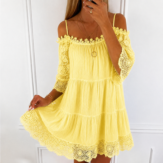 Off-shoulder mini-jurk voor dames