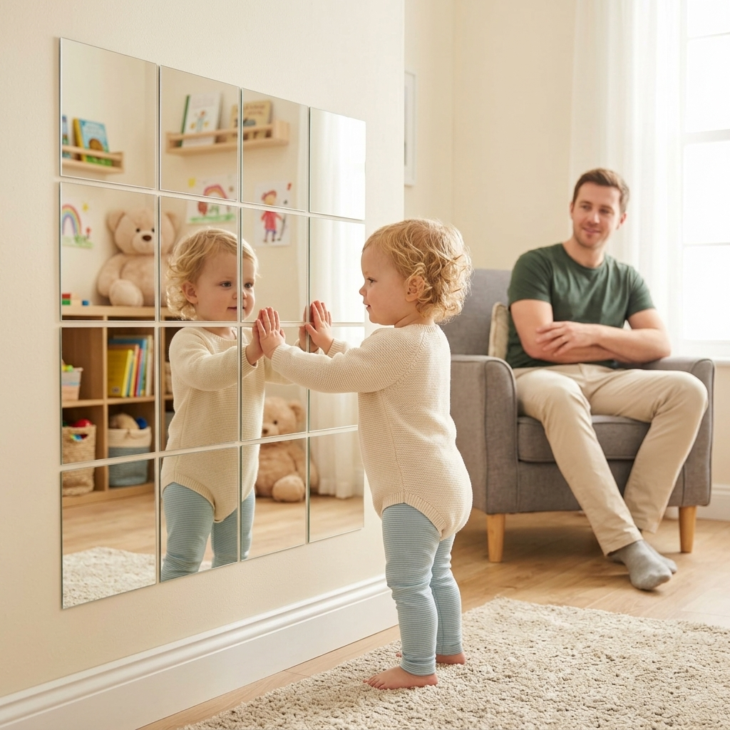 Onbreekbare spiegeltegels voor aan de muur