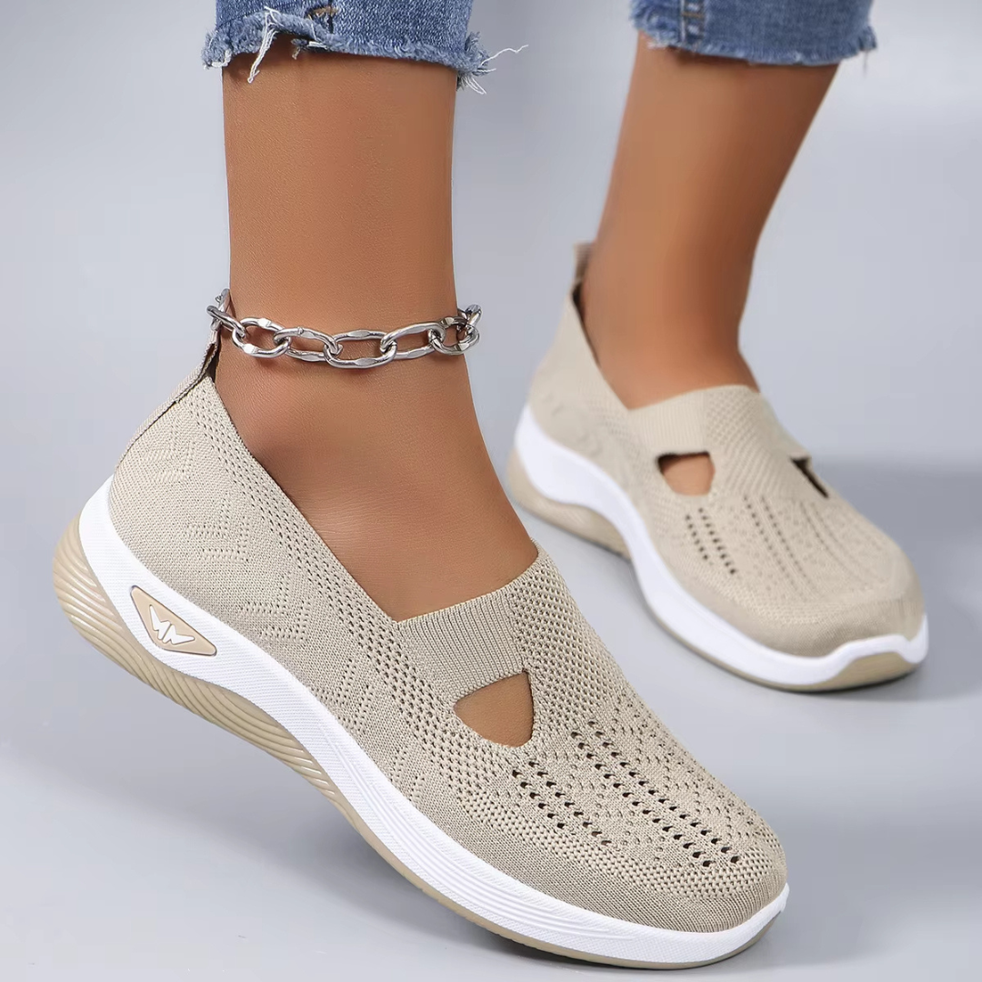 Ondersteunende, flexibele, comfortabele en ademende damesschoenen van textiel