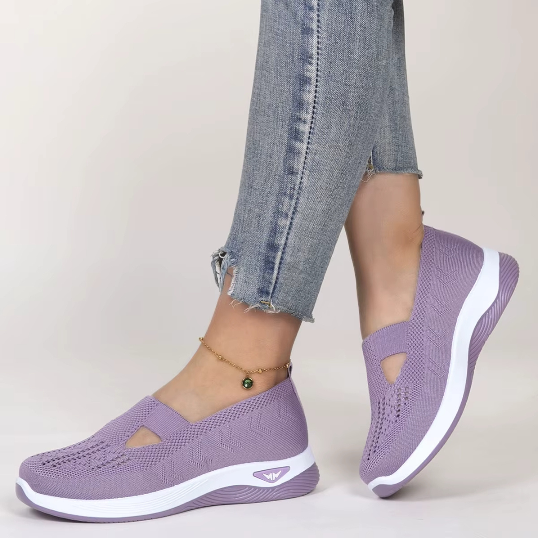 Ondersteunende, flexibele, comfortabele en ademende damesschoenen van textiel