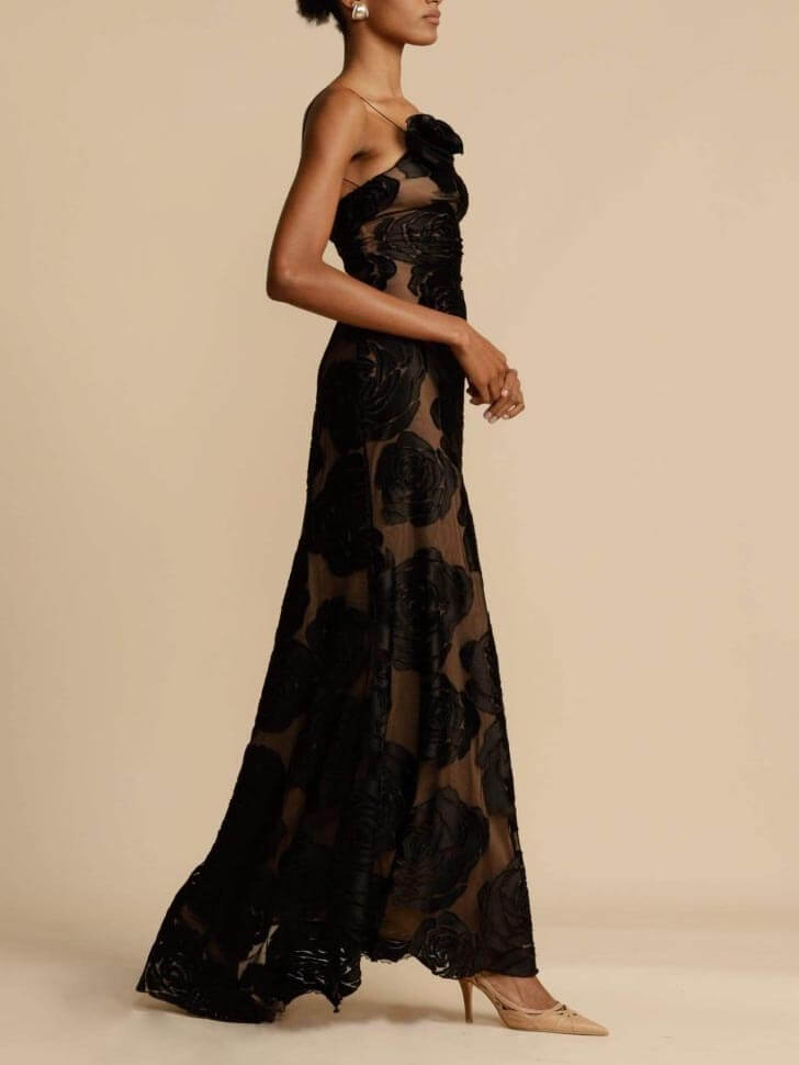 One-shoulder maxi-jurk voor dames