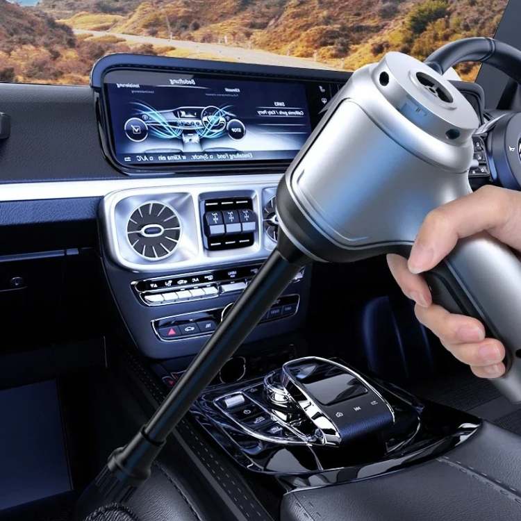 Oplaadbare Auto Kruimeldief 3-in-1: Zuigen, Opblazen en Blazen