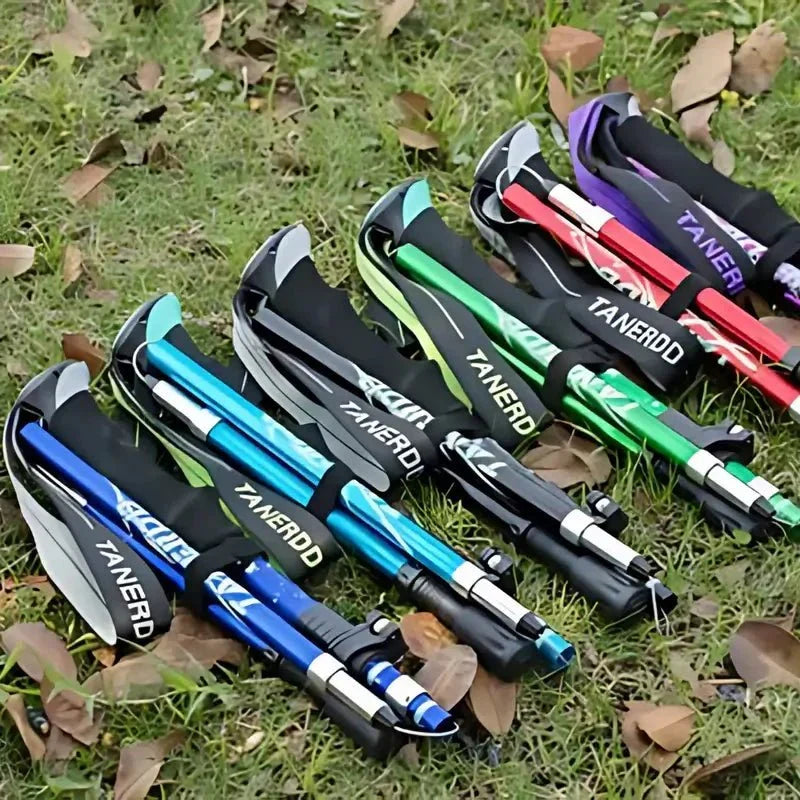 Opvouwbare aluminium trekkingstok voor moeiteloos wandelen