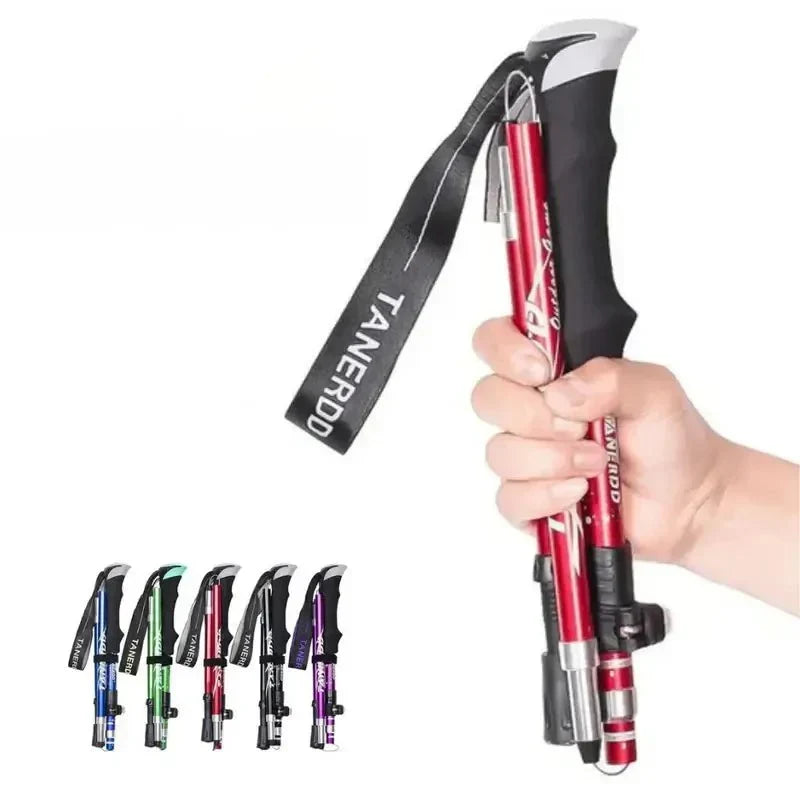 Opvouwbare aluminium trekkingstok voor moeiteloos wandelen