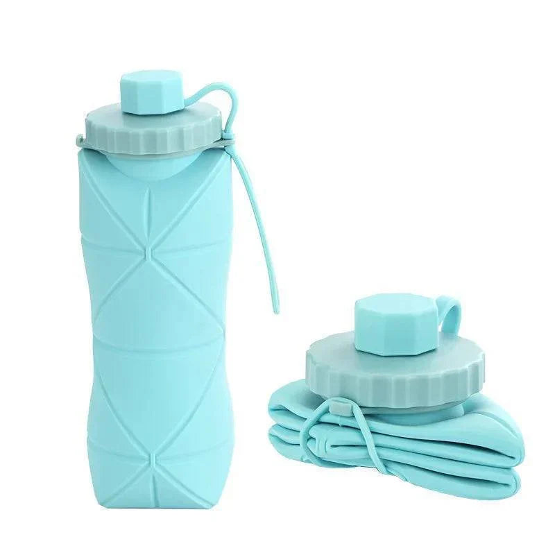 Opvouwbare siliconen waterfles van 600 ml