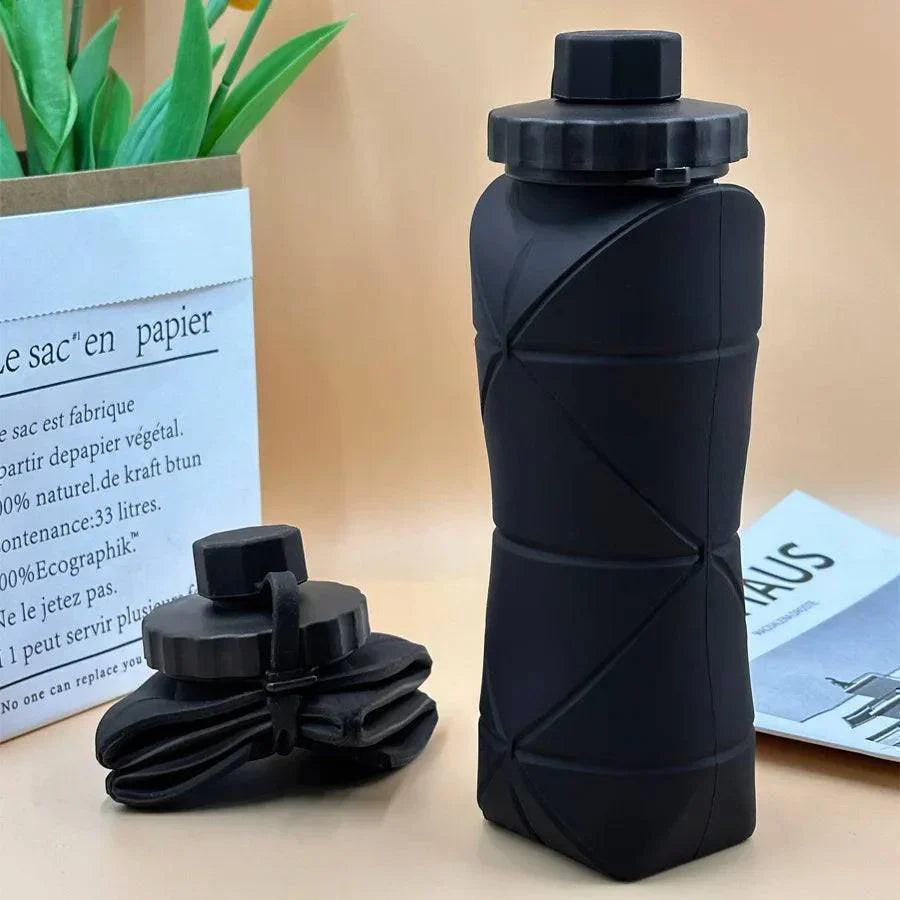 Opvouwbare siliconen waterfles van 600 ml