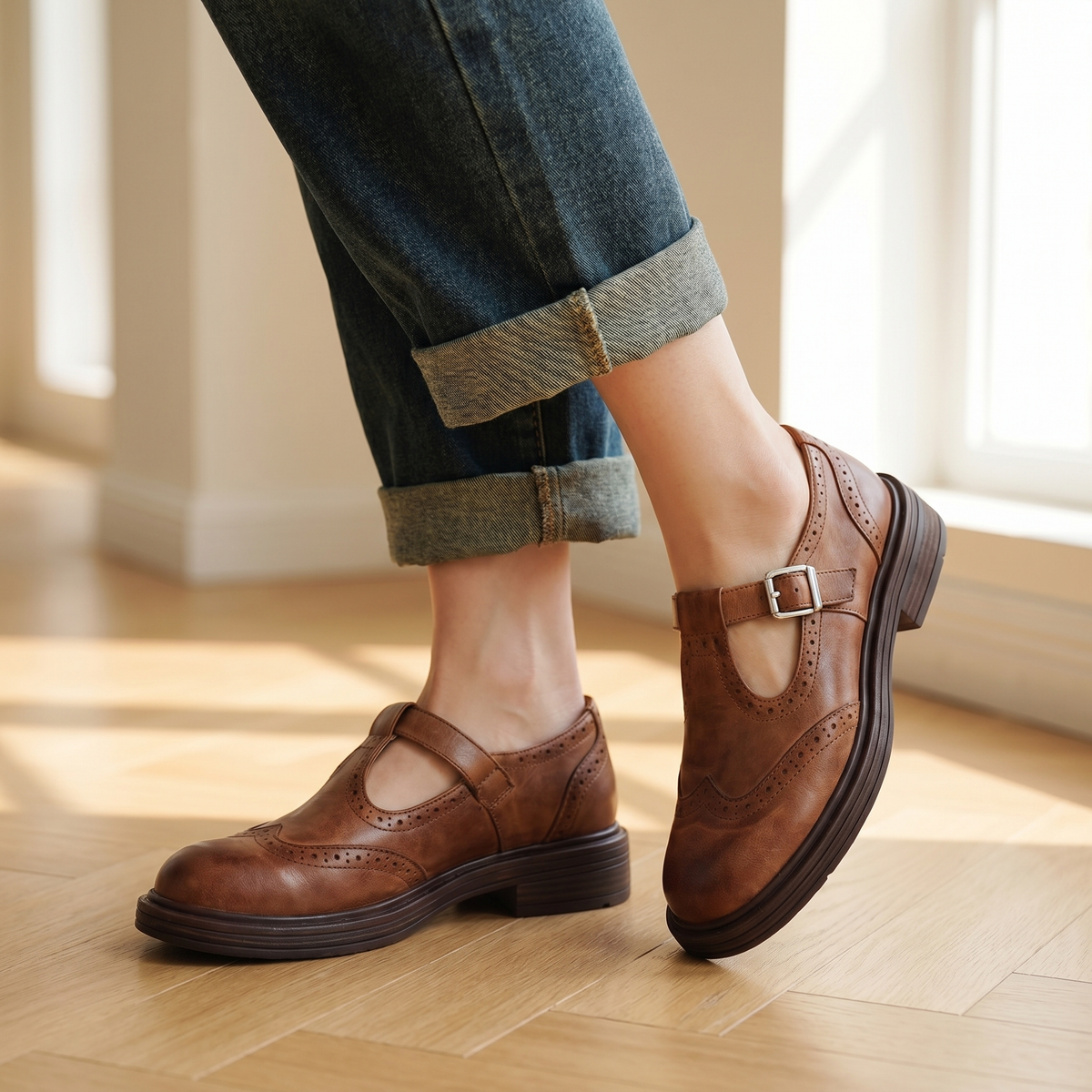 Orthopedische Leren Mary Jane Schoenen voor Dames | Comfortabel Schoeisel voor de Hele Dag