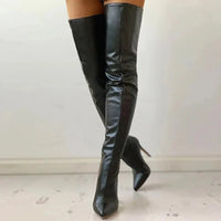 Overknee laarzen voor dames met Stilettohak