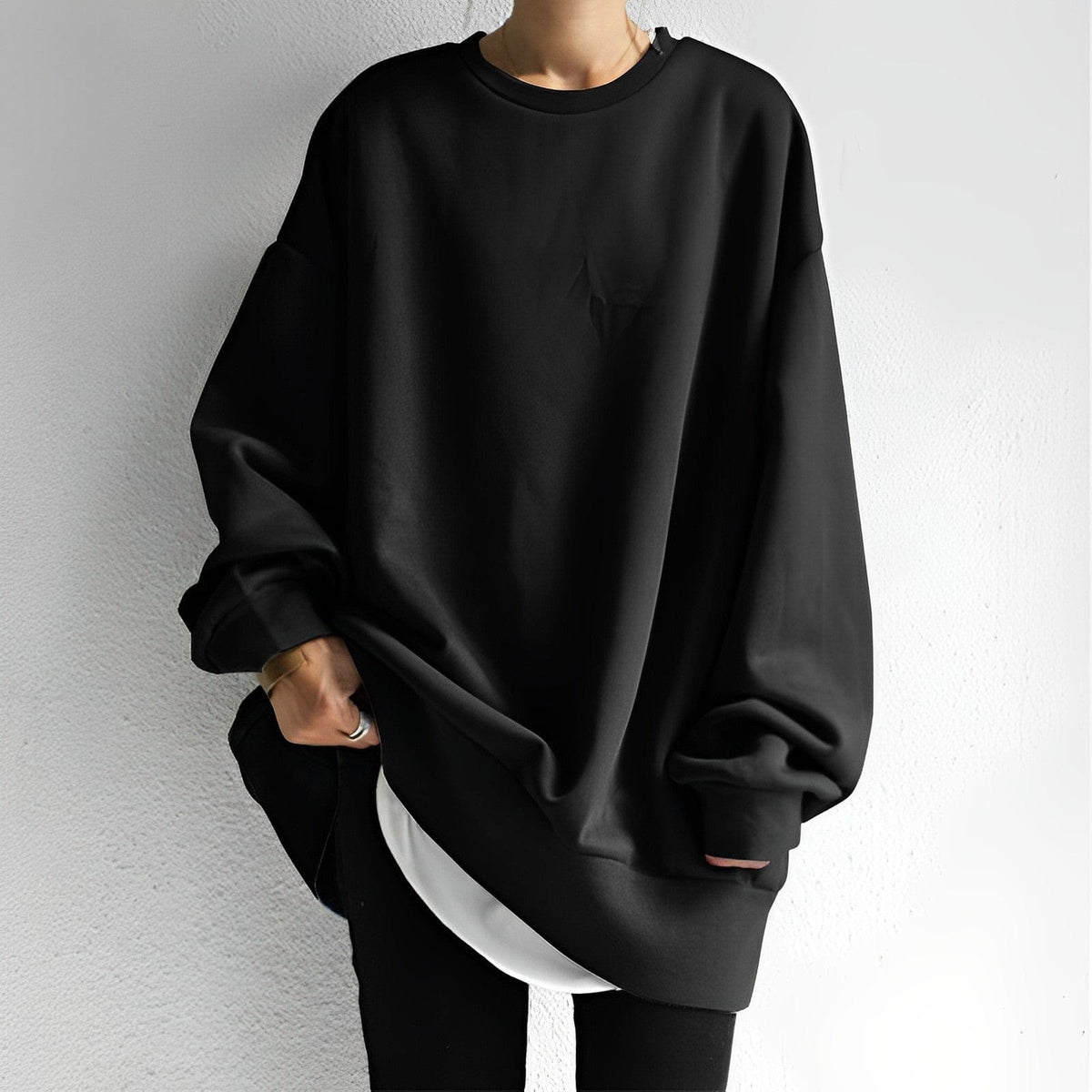 Oversized dames sweatshirt met ronde hals
