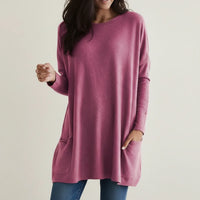 Oversized gebreide jurk voor dames met zakken