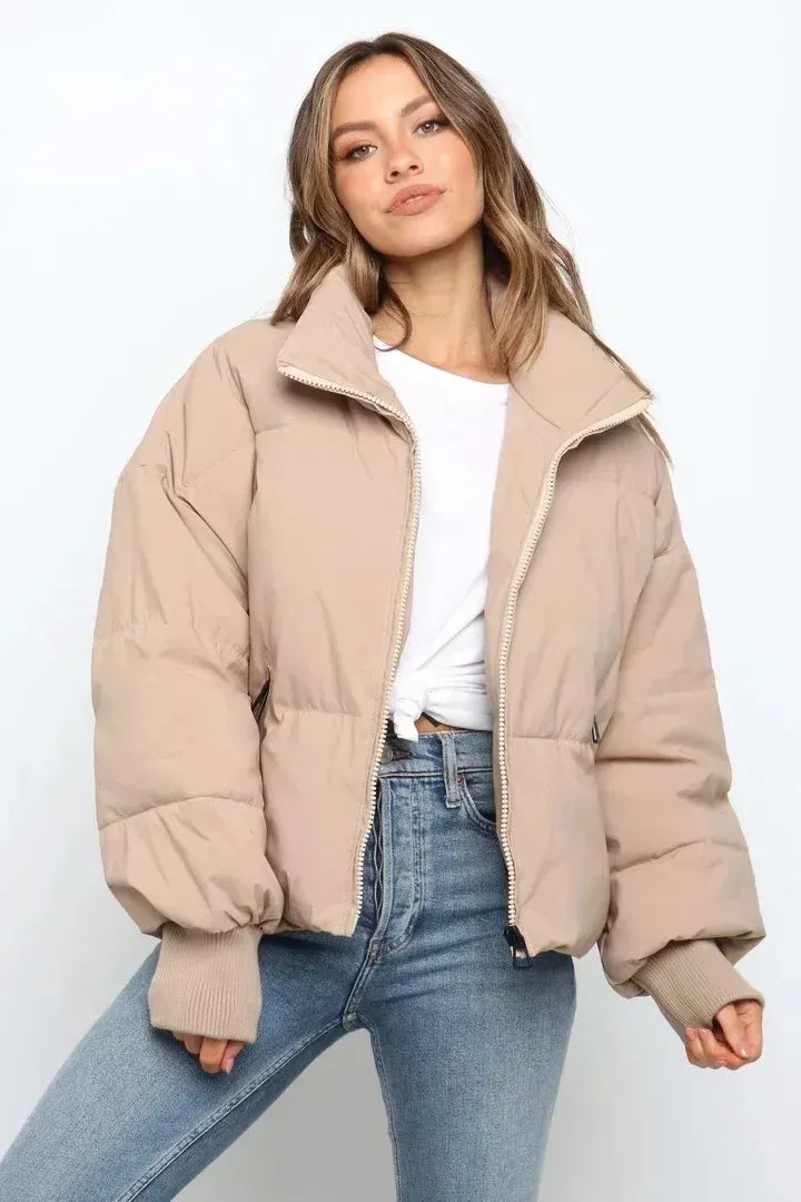 Oversized gewatteerde damesjas