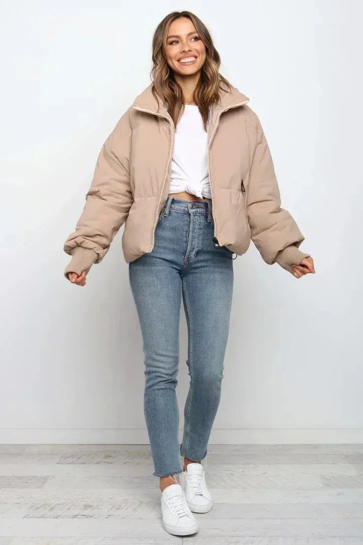 Oversized gewatteerde damesjas