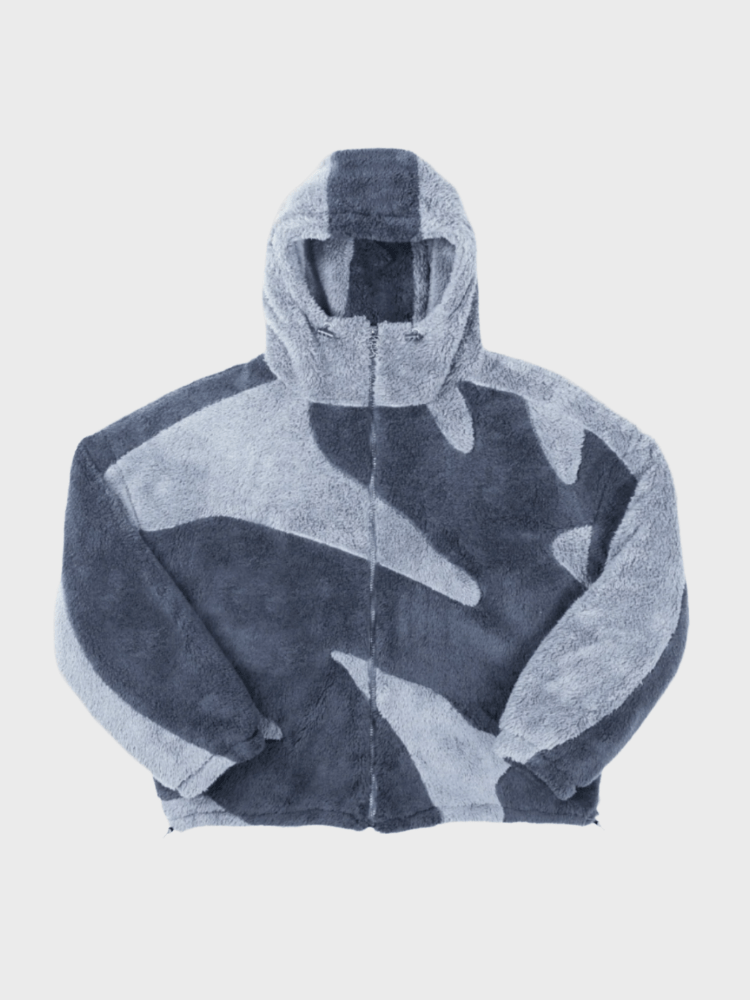 Oversized jas met volledige ritssluiting