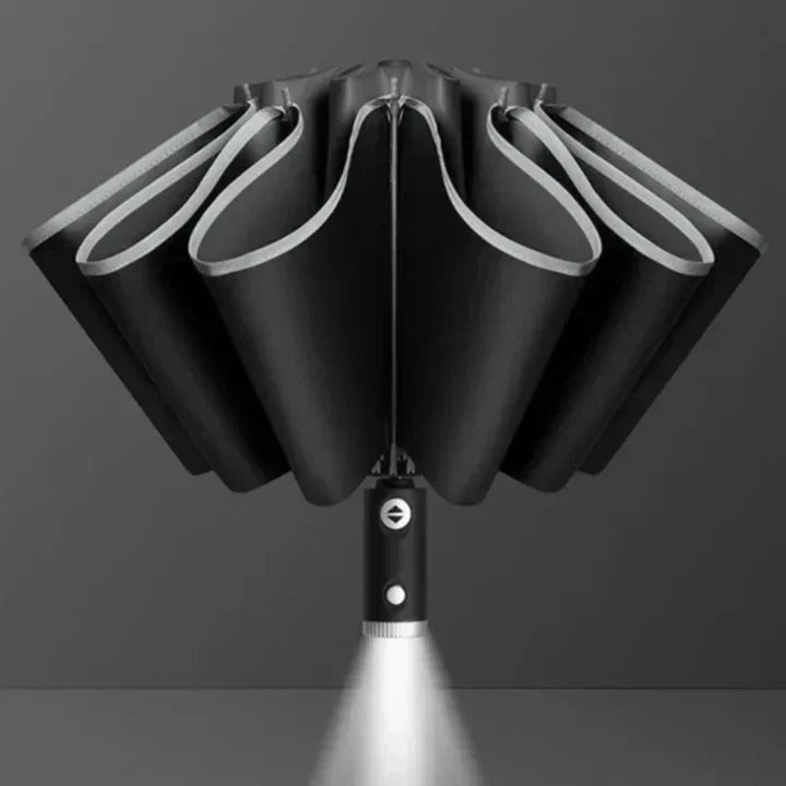 Paraplu met led en ingebouwde zaklamp