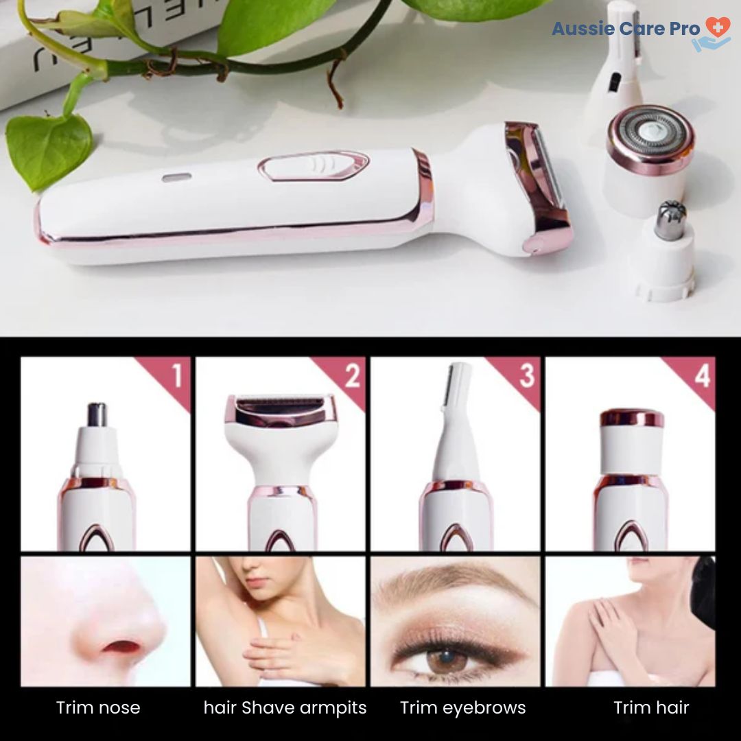 Pijnloze 4-in-1 epilator – zachte ontharing voor het hele lichaam